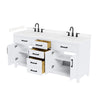 Custom image for White with Matte Black Trim / Carrara Cultured Marble / No Mirror