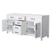 Custom image for White with Matte Black Trim / No Mirror