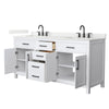 Custom image for White with Matte Black Trim / Giotto Quartz / No Mirror