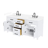 Custom image for White with Matte Black Trim / White Cultured Marble / No Mirror