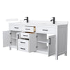 Custom image for White with Matte Black Trim / White Quartz / No Mirror