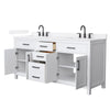 Custom image for White with Matte Black Trim / White Quartz / No Mirror