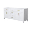 Custom image for White with Brushed Gold Trim / No Mirror