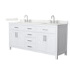 Custom image for White with Brushed Nickel Trim / Giotto Quartz / No Mirror