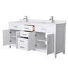 Custom image for White with Brushed Nickel Trim / White Cultured Marble / No Mirror