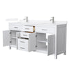 Custom image for White with Brushed Nickel Trim / White Quartz / No Mirror