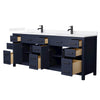 Custom image for Dark Blue with Matte Black Trim / White Quartz / No Mirror