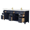 Custom image for Dark Blue with Brushed Gold Trim / Giotto Quartz / No Mirror
