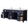 Custom image for Dark Blue with Brushed Nickel Trim / Giotto Quartz / No Mirror