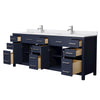 Custom image for Dark Blue with Brushed Nickel Trim / White Cultured Marble / No Mirror