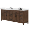 Custom image for Dark Walnut with Matte Black Trim / Carrara Cultured Marble / No Mirror