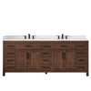 Custom image for Dark Walnut with Matte Black Trim / Giotto Quartz / No Mirror
