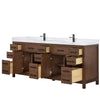 Custom image for Dark Walnut with Matte Black Trim / White Cultured Marble / No Mirror