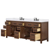 Custom image for Dark Walnut with Matte Black Trim / White Cultured Marble / No Mirror