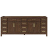 Custom image for Dark Walnut with Brushed Gold Trim / No Mirror