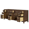 Custom image for Dark Walnut with Brushed Gold Trim / No Mirror