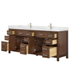 Custom image for Dark Walnut with Brushed Nickel Trim / White Quartz / No Mirror