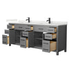 Custom image for Dark Gray with Matte Black Trim / Giotto Quartz / No Mirror