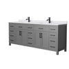 Custom image for Dark Gray with Matte Black Trim / White Cultured Marble / No Mirror