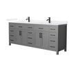 Custom image for Dark Gray with Matte Black Trim / White Quartz / No Mirror