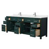Custom image for Green with Brushed Nickel Trim / Carrara Cultured Marble / No Mirror