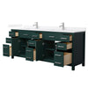 Custom image for Green with Brushed Nickel Trim / White Quartz / No Mirror