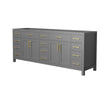 Custom image for Dark Gray with Brushed Gold Trim / No Mirror