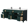 Custom image for Green with Matte Black Trim / Carrara Cultured Marble / No Mirror