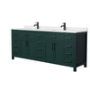 Custom image for Green with Matte Black Trim / Carrara Cultured Marble / No Mirror