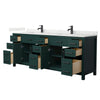 Custom image for Green with Matte Black Trim / Giotto Quartz / No Mirror