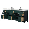 Custom image for Green with Matte Black Trim / Giotto Quartz / No Mirror