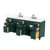 Custom image for Green with Matte Black Trim / White Cultured Marble / No Mirror
