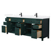 Custom image for Green with Matte Black Trim / White Quartz / No Mirror