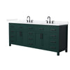 Custom image for Green with Matte Black Trim / White Quartz / No Mirror