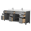 Custom image for Dark Gray with Brushed Nickel Trim / Carrara Cultured Marble / No Mirror
