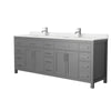 Custom image for Dark Gray with Brushed Nickel Trim / Carrara Cultured Marble / No Mirror