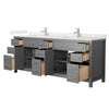 Custom image for Dark Gray with Brushed Nickel Trim / Giotto Quartz / No Mirror