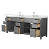 Custom image for Dark Gray with Brushed Nickel Trim / Giotto Quartz / No Mirror