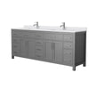 Custom image for Dark Gray with Brushed Nickel Trim / White Cultured Marble / No Mirror
