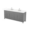 Custom image for Dark Gray with Brushed Nickel Trim / White Cultured Marble / No Mirror