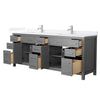 Custom image for Dark Gray with Brushed Nickel Trim / White Quartz / No Mirror