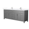 Custom image for Dark Gray with Brushed Nickel Trim / White Quartz / No Mirror