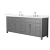 Custom image for Dark Gray with Brushed Nickel Trim / White Quartz / No Mirror