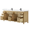 Custom image for Whitewashed Oak with Matte Black Trim / Carrara Cultured Marble / No Mirror