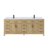 Custom image for Whitewashed Oak with Matte Black Trim / Giotto Quartz / No Mirror