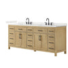 Custom image for Whitewashed Oak with Matte Black Trim / Giotto Quartz / No Mirror