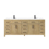 Custom image for Whitewashed Oak with Matte Black Trim / White Cultured Marble / No Mirror