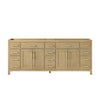 Custom image for Whitewashed Oak with Brushed Gold Trim / No Mirror