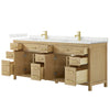 Custom image for Whitewashed Oak with Brushed Gold Trim / Giotto Quartz / No Mirror