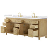 Custom image for Whitewashed Oak with Brushed Gold Trim / White Cultured Marble / No Mirror